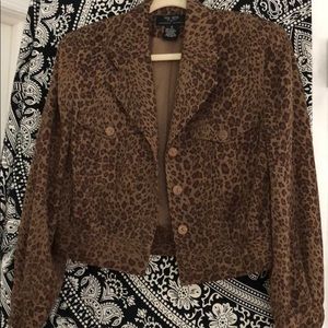 LEOPARD CROPPED JACKET BY VIA SETA